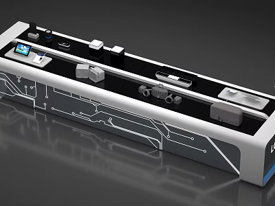 Modern Booth Product Table 3d model Modern Booth Product Table 3d model