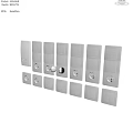 White And Black Electrical Switches And Sockets With Various Designs And Types