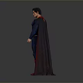 Superman Character In Blue Suit With Red Cape And Chest Symbol