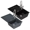 Variety of Granite Sinks Featuring 5 Sizes Shapes 8 Materials and Faucet