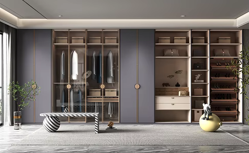 New Chinese wardrobe 3d model