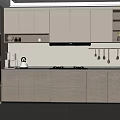 Modern Open Concept Kitchen Interior With Island Counter Cabinets And Appliances