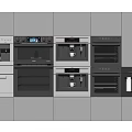 Modern oven embedded oven steamer coffee machine water dispenser steamer all-in-one machine 3d model