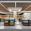 Liquor and Tobacco Store Interior Featuring Bright Lighting Neat Shelves And Various Products