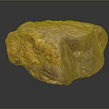 Natural Purple Yellow Raw Stone Block With Colorful Mineral Texture And Patterns