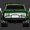 Green Crew Cab Pickup Truck With Chrome Front Grille And Black Wheels On Reflective Surface