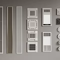 Various Designs and Styles of Air Conditioner Vents with Different Grille Types