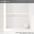 Minimalist White Interior With Tiled Wall Horizontal Light Strip And White Sphere 3d model
