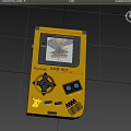 Yellow Game Boy Portable Entertainment Device With Classic Gaming Screen And Control Buttons