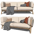 Nordic double sofa 3d model