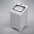 White Top Load Washing Machine with Transparent Lid Knob Control and Compact Design