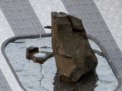 Waterscape Water Stone Rock Stone Waterscape 3d model