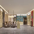 Modern Liquor Store Interior Design With Shelves Wine Displays And Service Counter
