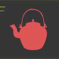 Vibrant Enamel Teapot With Intricate Floral Patterns And Decorative Handle