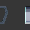 Modern Geometric Display Stands In Light And Dark Blue With Sleek Design And Glossy Finish
