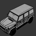 White Mercedes-Benz G-Class SUV With Black Wheels And Front Grille Design