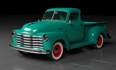 Retro Truck Vans 3d model