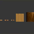 Wooden Craft Items Featuring Planks Blocks Tree Log And Natural Texture Design 3d model