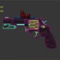 Black Revolver with Mounted Scope and Tactical Light in Modern Firearm Design