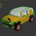 Toyota Yellow SUV With White Roof Black Wheels And Front Grille
