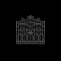 Wrought Iron Gate With Intricate Ornate Scrollwork And Classic Decorative Design