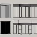 Various Types of Modern Revolving Door Designs with Glass and Metal Frames