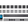 Modern Smart Switch Panels With Multiple Sockets USB Ports And Gray Black Design 3d model