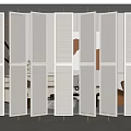 Modern partition screen 3d model