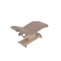 Beige Massage Table With Adjustable Sections Comfortable Surface And Wheels 3d model