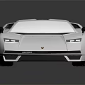 White Modern Sports Car With Sleek Aerodynamic Body And Unique Headlights