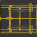Industrial Scissor Lift Table With Red Frame Black Platform And Silver Mechanism
