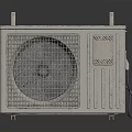 Efficient Air Conditioner Outdoor Unit With Metal Casing And Fan Grill