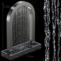 Water Curtain Waterfall Flowing Water Landscape 3d model