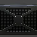 Heavy Duty Black Weapon Storage Case With Sturdy Perforated Grid Design For Secure Storage
