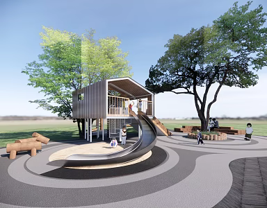 Children's Tree House Modern Tree House 3d model