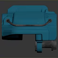 Blue Automotive Brake Caliper Part With Metallic Structure And Mounting Brackets For Vehicles