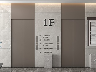 Elevator door elevator button stainless steel elevator 3d model