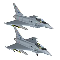 Two Gray Military Fighter Jets With Missiles And German Air Force Markings