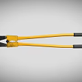 Durable Industrial Equipment Bolt Cutter With Black Jaws And Yellow Handles For Heavy Duty Use