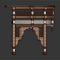 Elegant Carved Wooden Leisure Chair With Light Colored Padded Seat And Armrests