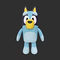 Cute Blue Cartoon Stuffed Animal Toy With Yellow Nose And Black Ears