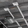 Ceiling Mounted Daily Use Electrical Appliance With Metal Pipes And Ducts