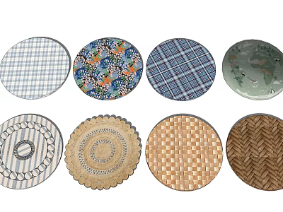 Round Rugs Featuring Various Patterns And Different Decorative Styles For Home Decoration 3d model