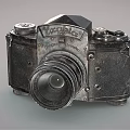 Vintage Digital Camera With Classic Metal Body And Retro Lens Design For Photography