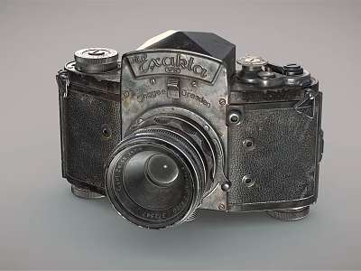 Vintage Digital Camera With Classic Metal Body And Retro Lens Design For Photography 3d model