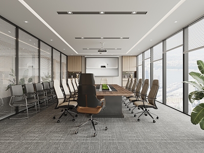 Modern Meeting Room Meeting Table and Chair 3d model