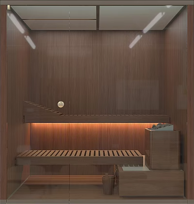 Modern khan steam room khan steam room sauna room 3d model