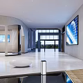 Modern Front Desk Reception Lobby With Waiting Seats Green Plants And Natural Lighting