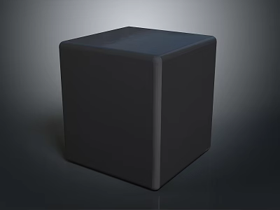 Sleek Black Cube Shaped Computer Tower With Minimalist Design For Home Office Use 3d model