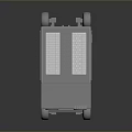 Modern Mobile Machine With Control Panel Knobs Vents And Rolling Wheels